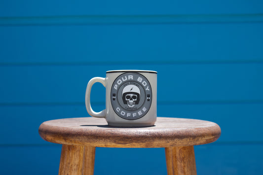 A White & Black Pinstripe Mug